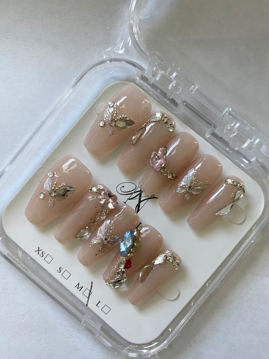 Press on Magic Nails Butterfly Fairy 10pcs